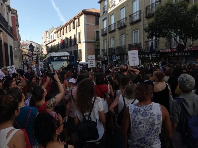 Manifestación en apoyo de Juana Rivas en Madrid