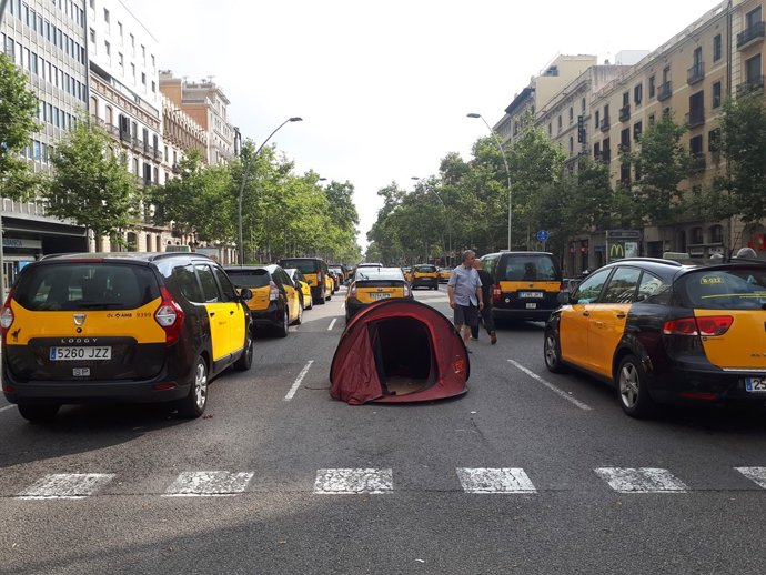 Vaga de taxis a Barcelona