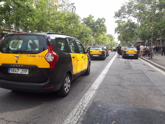 Vaga de taxis a Barcelona