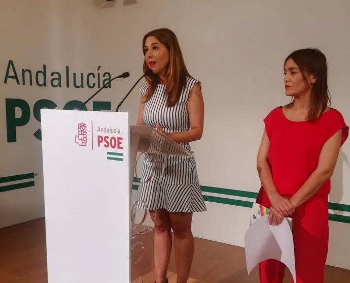 Beatriz Rubiño (PSOE-A), en rueda de prensa en Granada