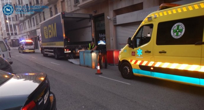 Momento del accidente.