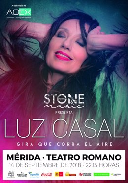 Cartel del concierto de Luz Casal en Mérida