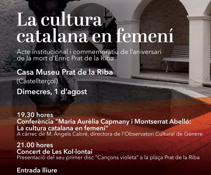 Cartell acte 'La cultura catalana en femení'