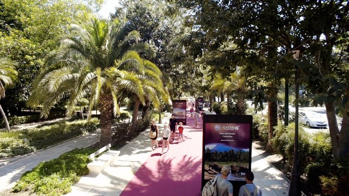 Qatar Airways en el Paseo del Parque de Málaga