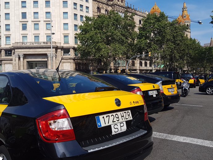 Vaga de taxis a Barcelona
