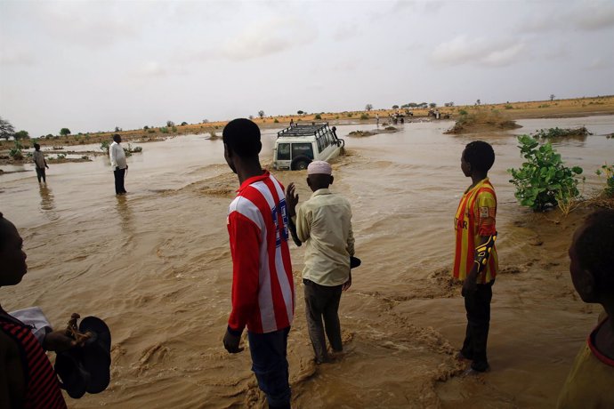 Inundaciones en Sudán del Sur durante la temporada de lluvias.