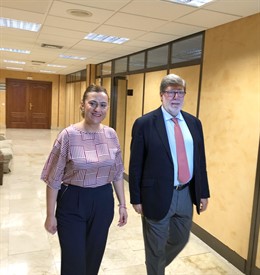 Virginia Barcones junto Santiago Aparicio, 31-7-18