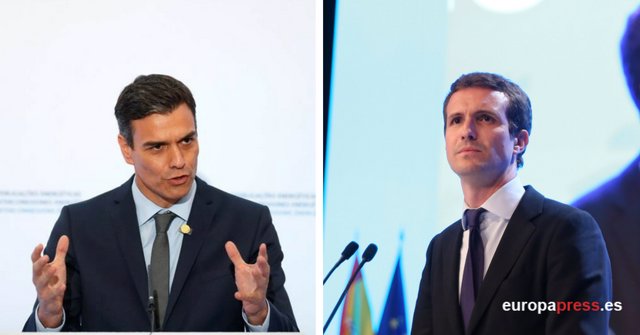 Montaje de Pedro Sánchez y Pablo Casado