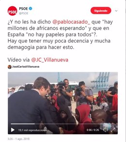 Tweet del PSOE