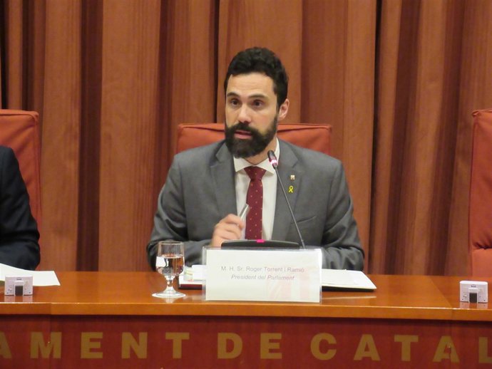 El presidente del Parlament, Roger Torrent