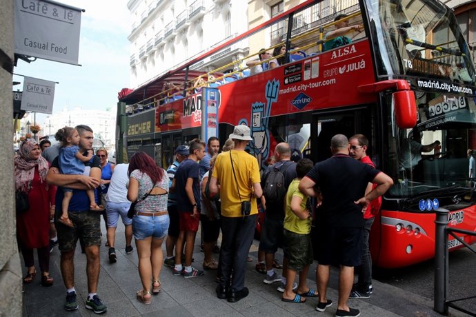 Autobús turístico de Madrid, turismo, turistas, turista