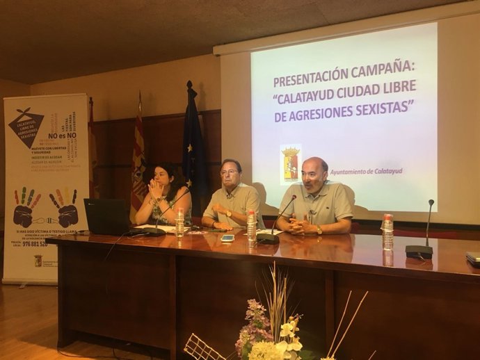 Presentación de la campaña 'Calatayud, ciudad libre de agresiones sexistas'