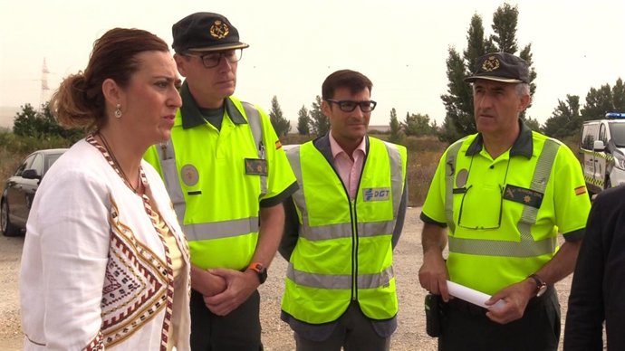 Barcones, en un control de tráfico en Burgos. 