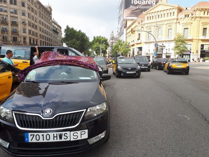 Vaga de taxis a Barcelona