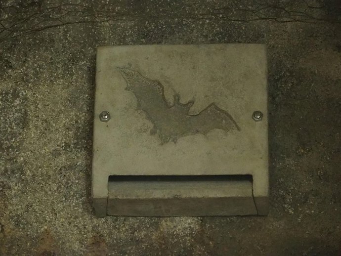 Caja refugio para murciélagos instalada mediante el proyecto 'Endesabats'.