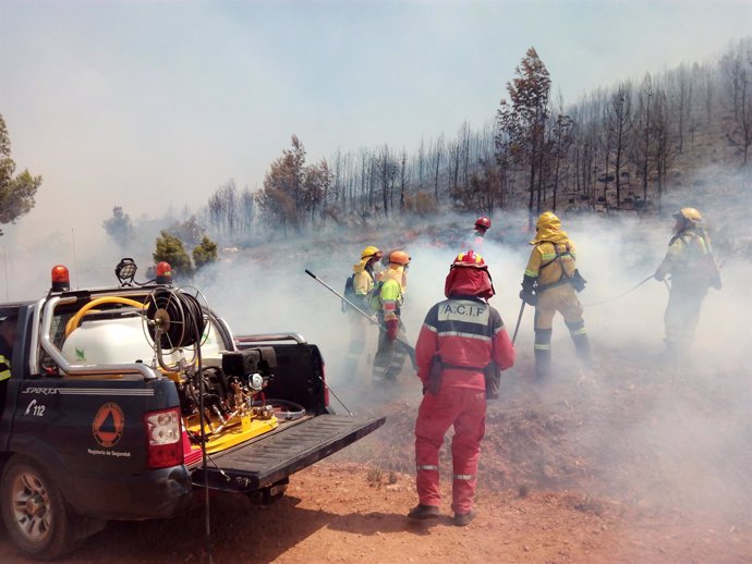 Extinción incendios forestales