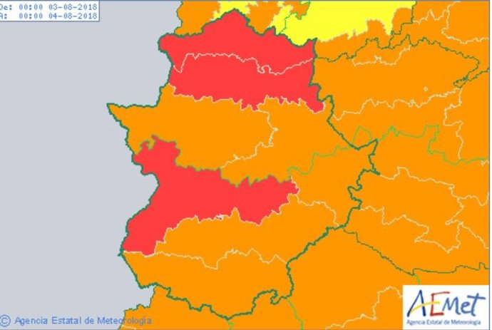 Alertas en Extremadura 3 de agosto
