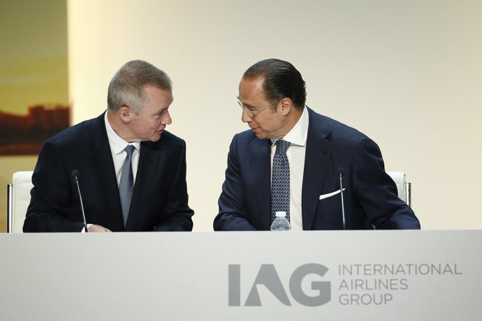 Walsh y Vázquez en la junta de accionistas de IAG de 2018
