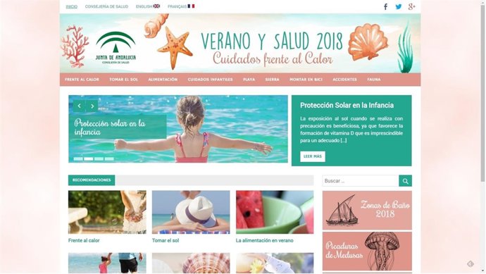 Folleto informativo de la Consejería de Salud