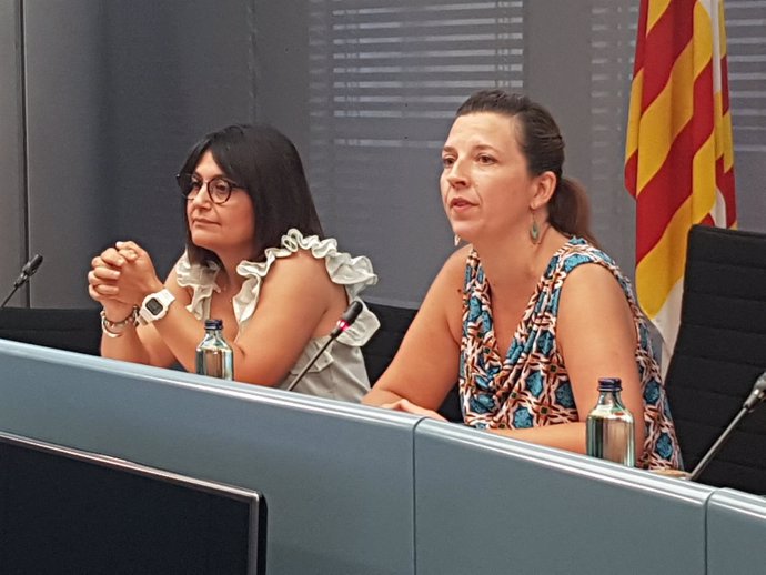 La teniente de alcalde de Barcelona Laia Ortiz y la gerente del Institut Municip