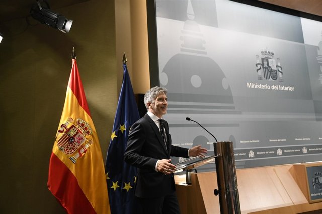 Intervención del ministro de Interior, Fernando Grande-Marlaska