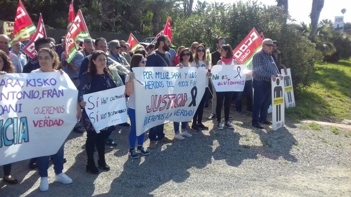 Conceentración por el incendio del hotel 100% fun