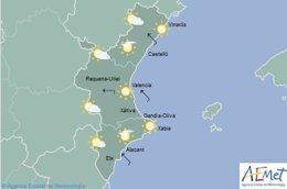 Predicción de Aemet para la Comunitat Valenciana del 4 de agosto