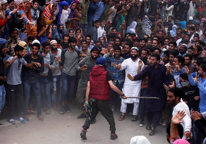 Protestas en la Cachemira India 