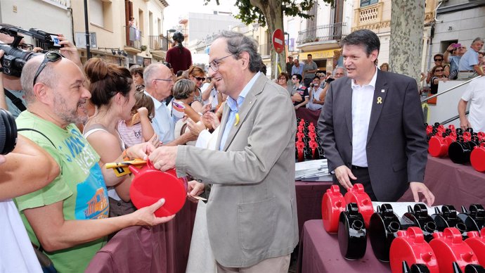 El presidente de la Generalitat, Quim Torra, en Argentona