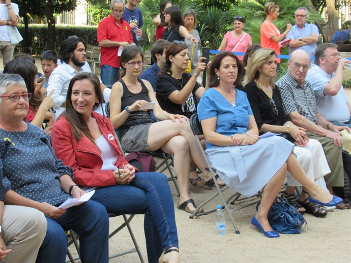  E.Paluzie, E.Romeu (ANC), M.Llansana (Òmnium) Y A.Fanco (AMI)