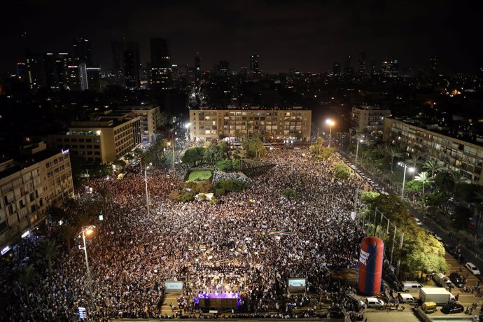 Protestas en Tel Aviv contra la Ley del Estado-Nación