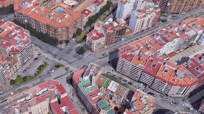 Cruce de la calle Jesús con la Avenida Giorgeta en València