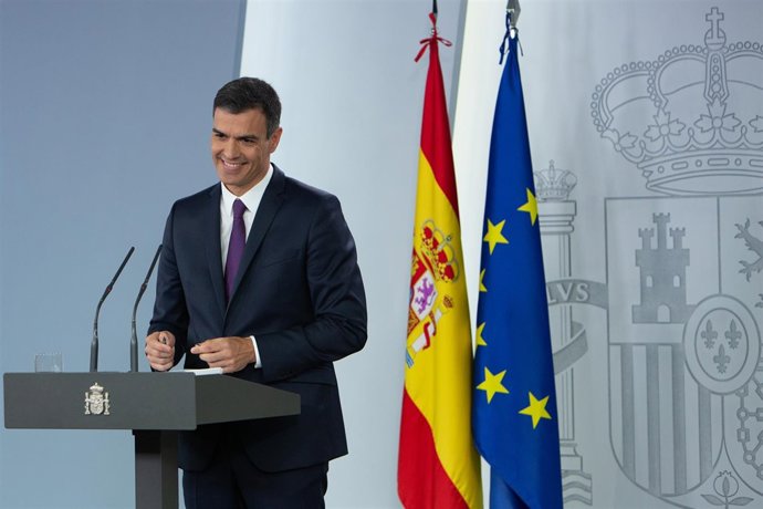 El presidente del Gobierno, Pedro Sánchez, comparece ante los medios después del