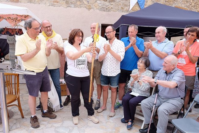 El president de la Generalitat, Quim Torra, en un homenatge a Jordi Turull