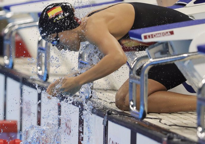 La nadadora española Jessica Vall en el Mundial de Budapest