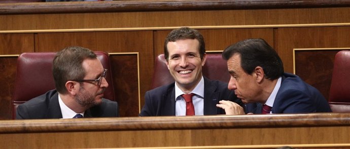 Javier Maroto, Pablo Casado y Fernando Martínez Maillo 