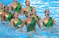 El equipo de sincronizada roza el bronce en la final de rutina técnica del Europeo