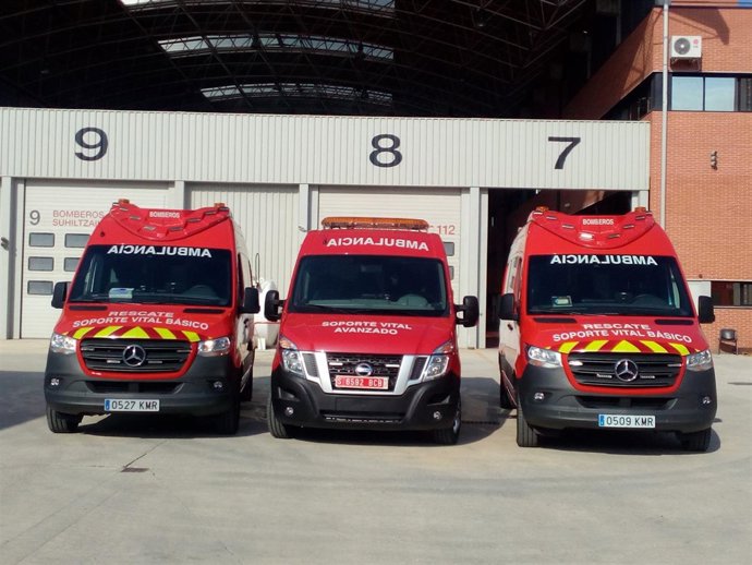 Tres nuevas ambulancias del Servicio Navarro de Bomberos