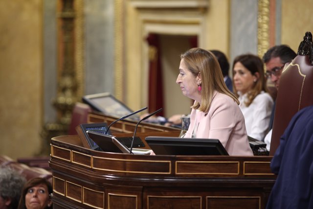 Ana Pastor durante el pleno en el Congreso