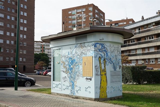 Imagen de una de las estaciones medidoras de ozono en Valladolid