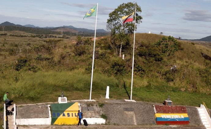 Paso fronterizo de Pacaraima, en el estado brasileño de Roraima