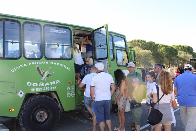 Turistas en Doñana.