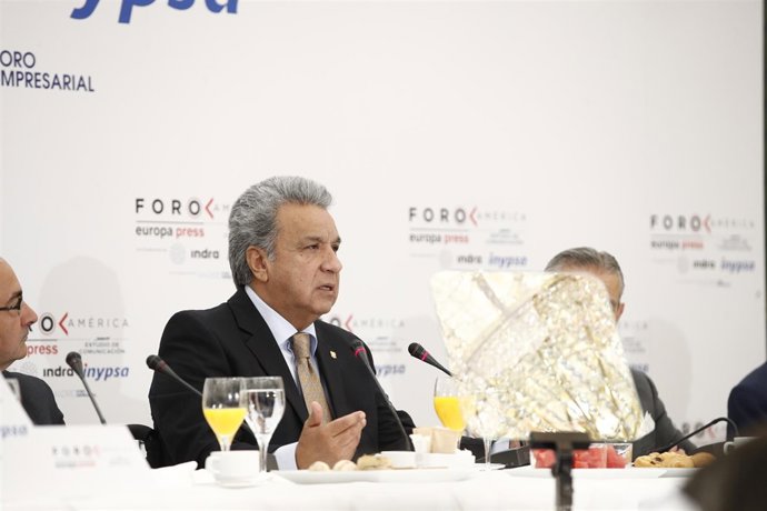 El presidente de la República del Ecuador, Lenín Moreno, protagoniza el desayuno