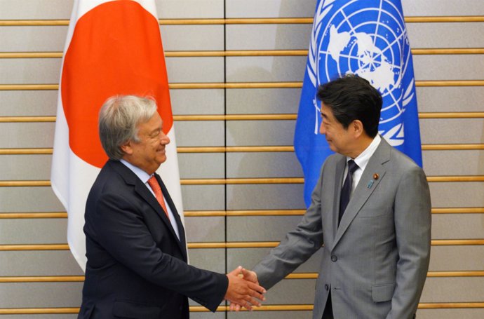 António Guterres y Shinzo Abe