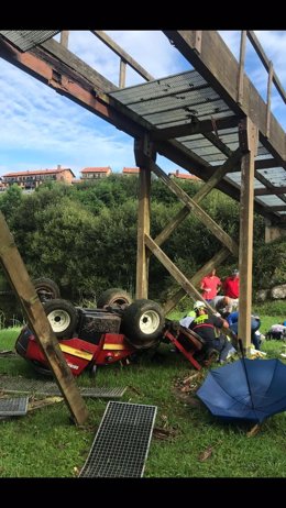 Accidente en el campo de golf de Comillas 