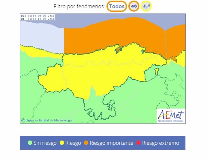 Aviso naranja por oleaje y amarillo por lluvia en Cantabria