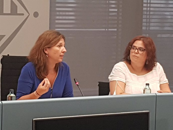 Laia Ortiz y Joana Guirao en rueda de prensa