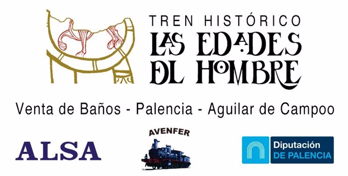 Cartel del Tren  Histórico por Palencia 9-8-2018