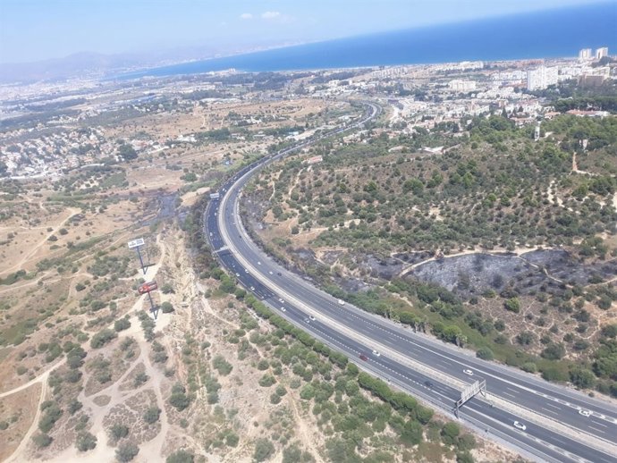 Carretera A7 Málaga uincendio torremolinos tráfico coches autovia