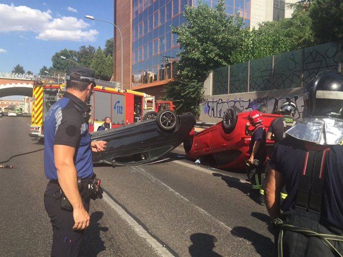 APARATOSO ACCIDENTE EN LA A2